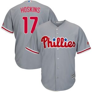Phillies #17 Rhys Hoskins Grey New Cool Base Stitched Jersey