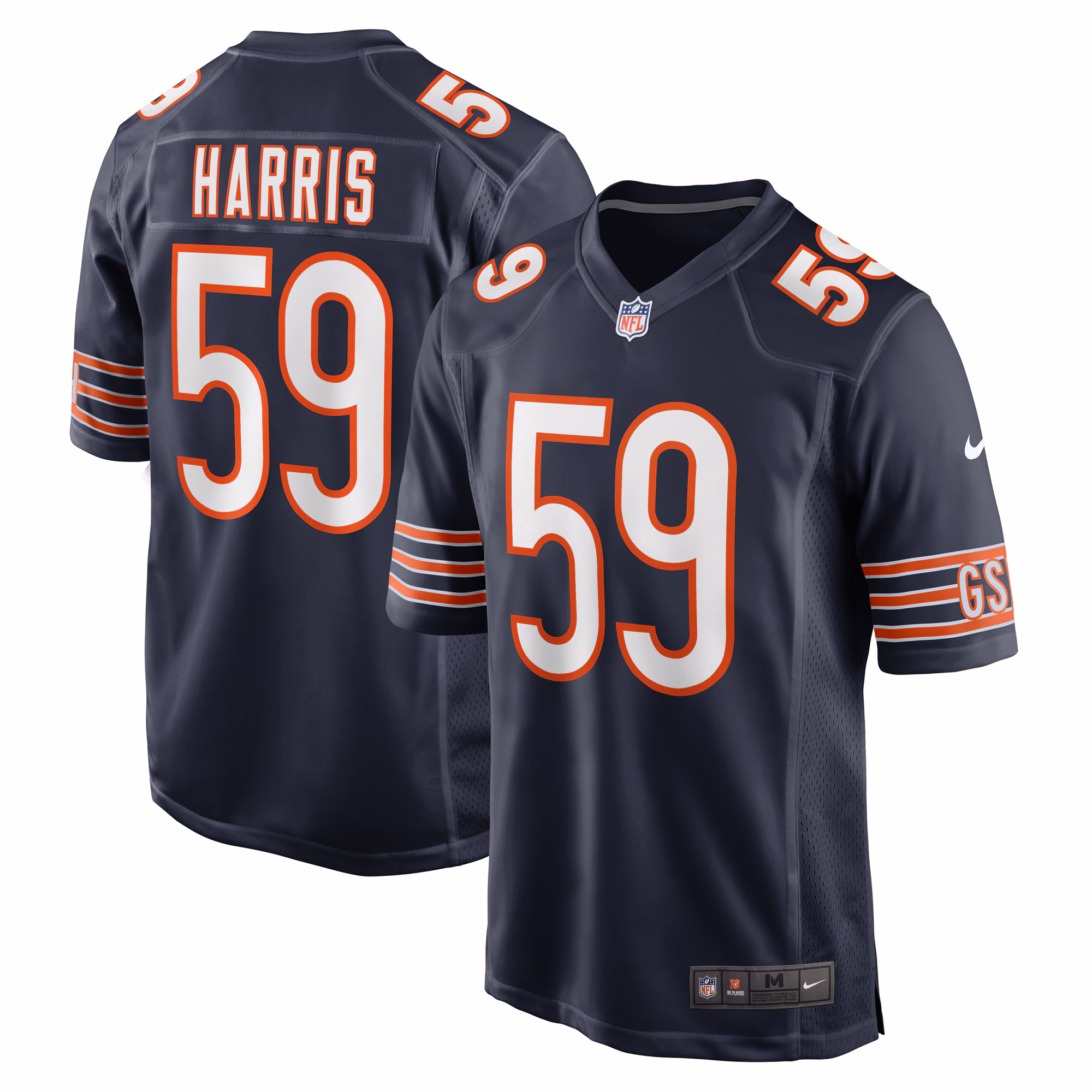 Jalen Harris Chicago Bears Team Game Jersey -  Navy