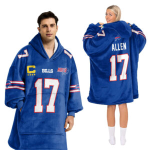 Adult Mafia 17 Buffalo Football Unisex Blanket Hoodie