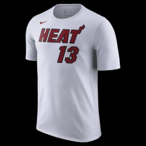 Bam Adebayo Miami HEAT Association White Name & Number Tee