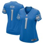 Number 1 Mom Detroit Lions  Women's Game Jersey - Blue