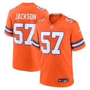 Tom Jackson Denver Broncos Mile High Collection 1977 Throwback Retired Player Game Jersey - Orange
