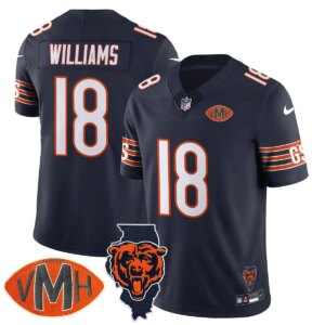 Caleb Williams #18 Chicago Bears CHI Honor Virginia Halas McCaskey Jersey - All Stitched