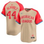 Men's American League #44 Yordan Alvarez  Cream 2024 All-Star Game Cool Base Jersey
