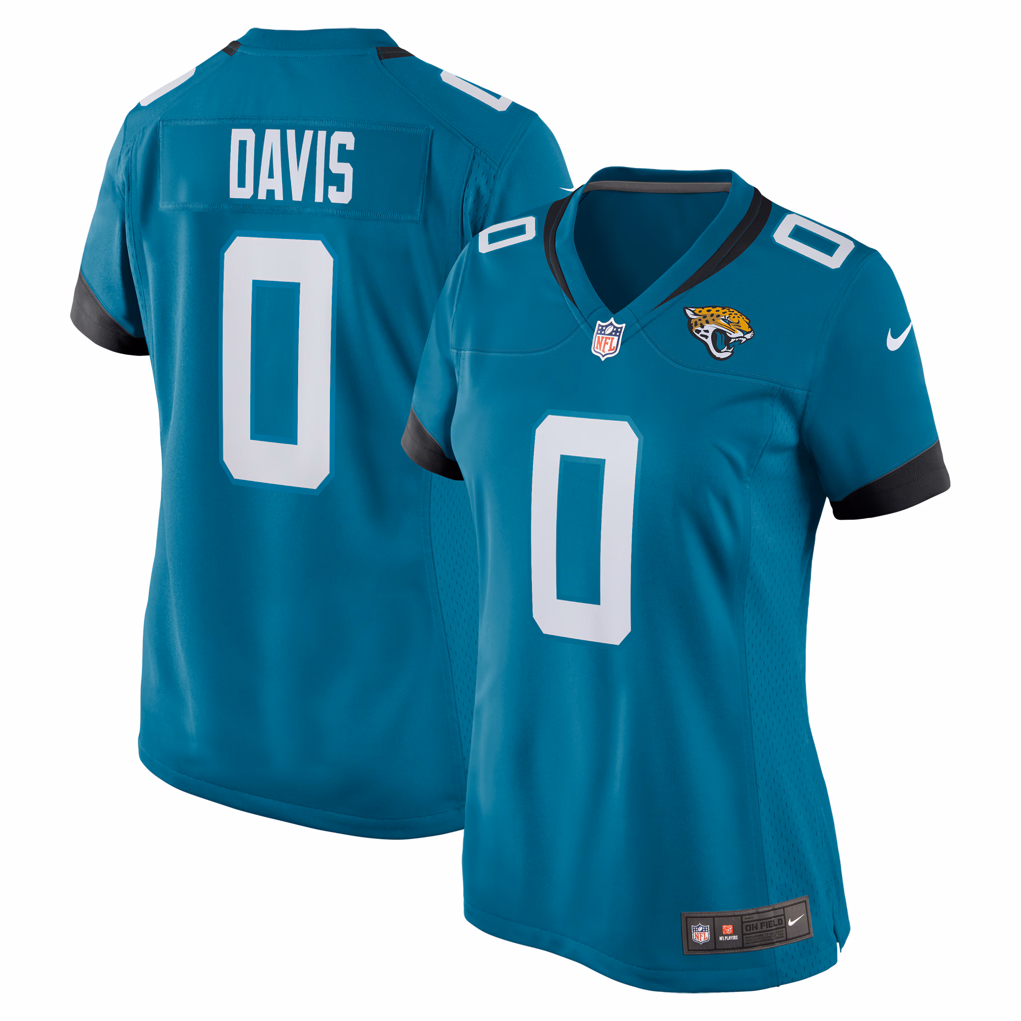 Gabe Davis Jacksonville Jaguars Women's Team Game Player Jersey - Teal