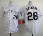 Colorado Rockies #28 Nolan Arenado White Cool Base Stitched Jersey