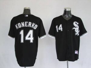 Chicago White Sox #14 Paul Konerko Stitched Black Jersey
