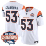 Randy Gradishar #53 Denver Broncos DEN AFC West Champions Patch Vapor Limited Jersey V2 - All Stitched