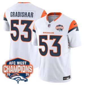 Randy Gradishar #53 Denver Broncos DEN AFC West Champions Patch Vapor Limited Jersey V2 - All Stitched