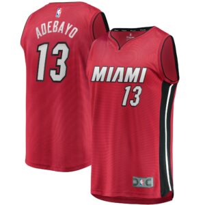 Bam Adebayo Miami Heat  Fast Break Replica Player Jersey - Statement Edition - Red