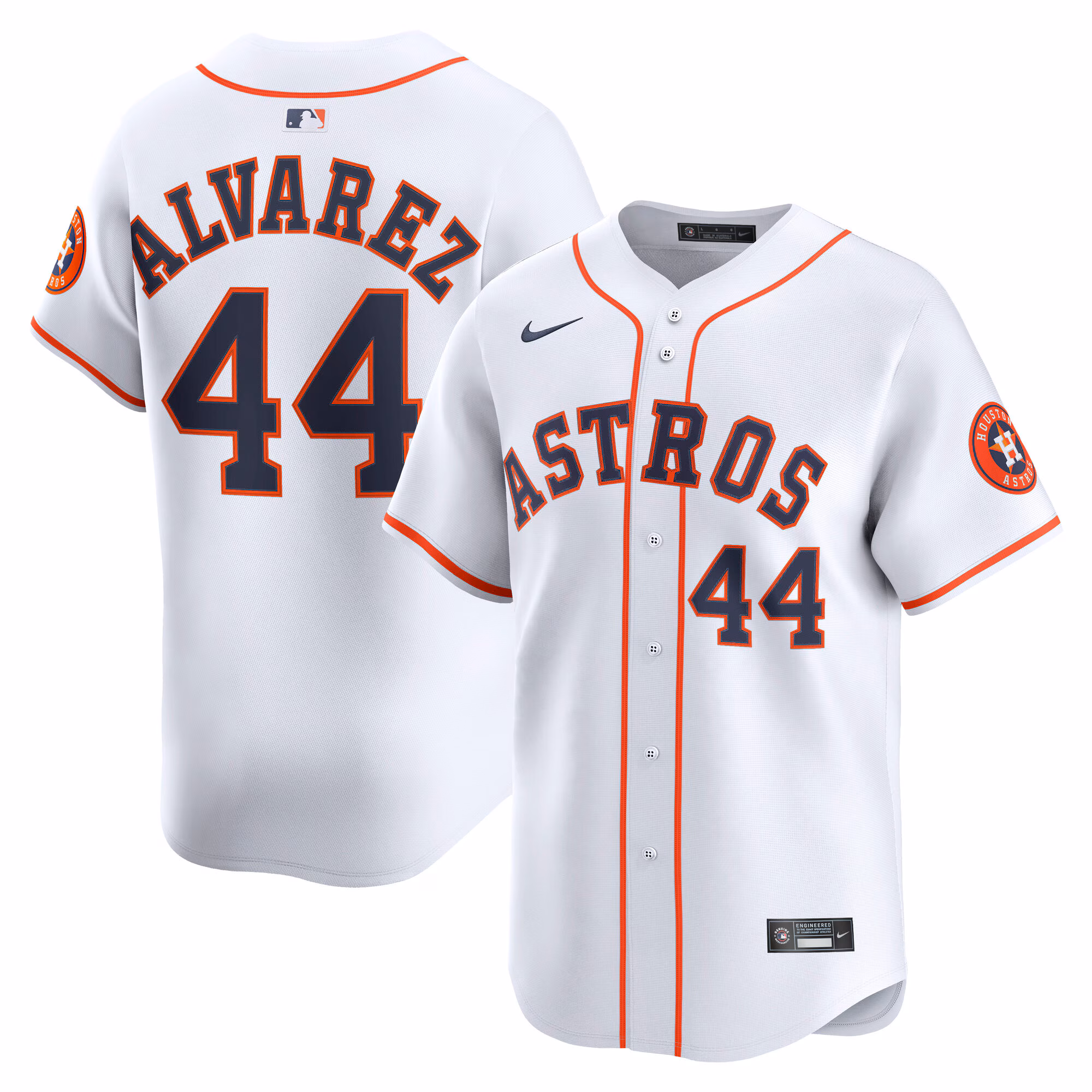 Houston Astros Yordan Alvarez #44 White Home Limited Player Jersey