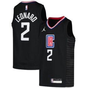 Kawhi Leonard LA Clippers  Youth 2020/21 Swingman Player Jersey - Black - Statement Edition