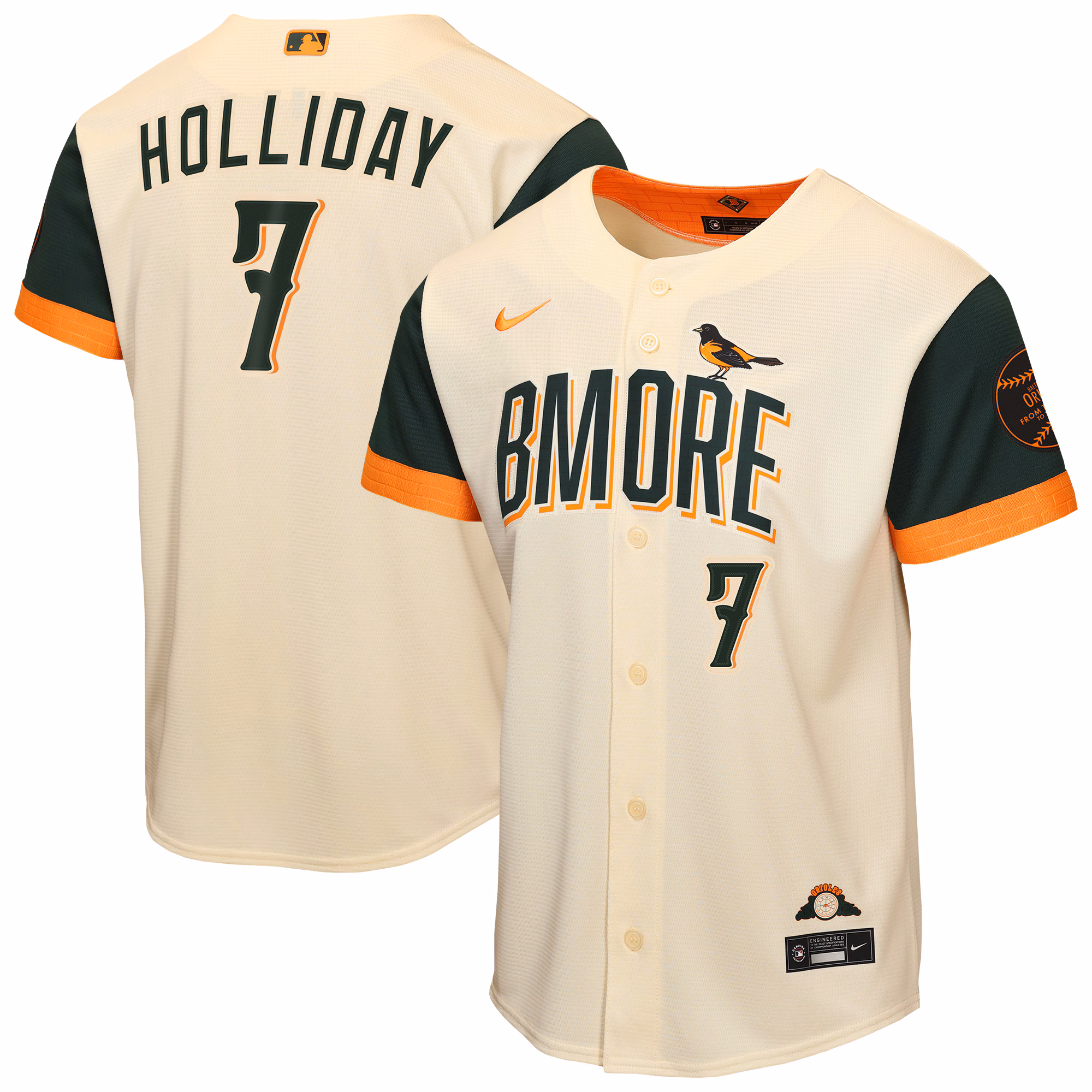 Youth Baltimore Orioles Jackson Holliday #7 Cream 2026 City Connect Stadium Jersey