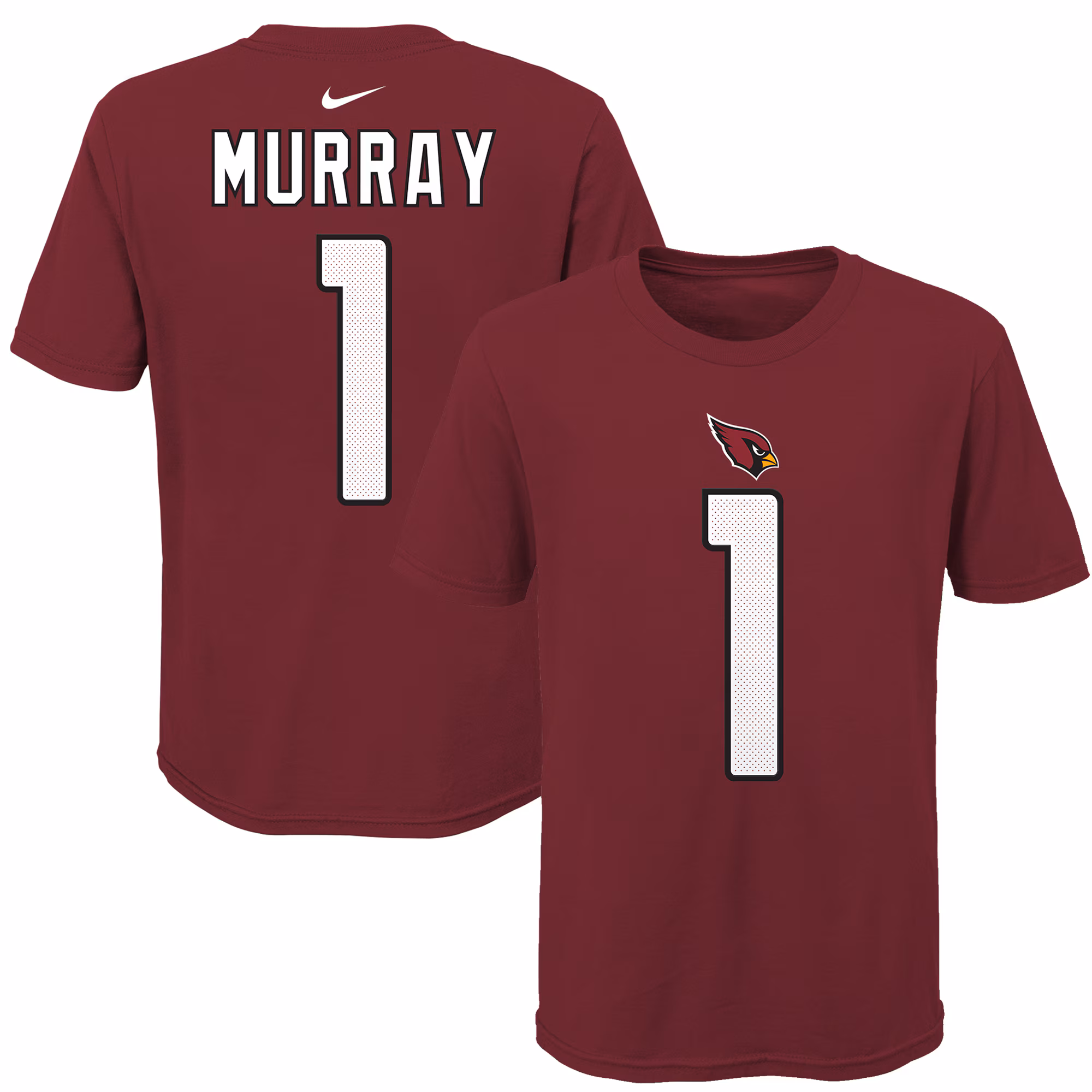 Youth Cardinal Arizona Cardinals Logo Kyler Murray Player Name & Number T-Shirt