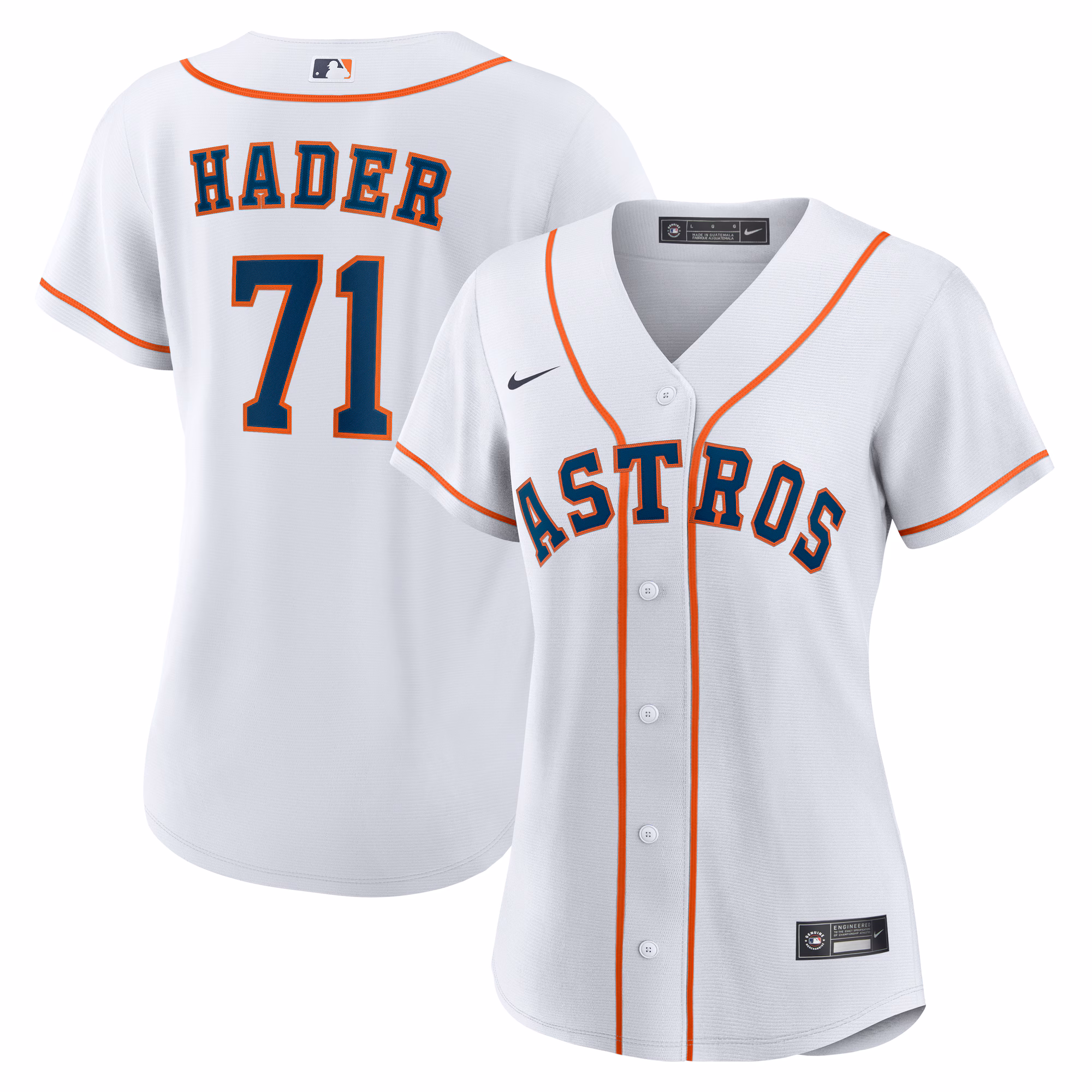 Women's Houston Astros Josh Hader #71 White Home Replica Jersey