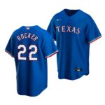 Men's Texas Rangers #22 Kumar Rocker 2022 Draft Jersey Royal Alternate