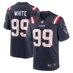 Keion White New England Patriots 2023 Draft Pick Game Jersey - Navy