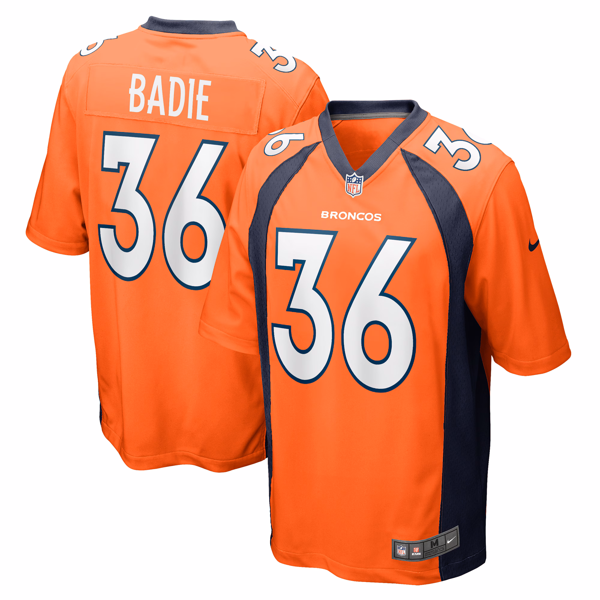 Tyler Badie Denver Broncos Team Game Jersey -  Orange