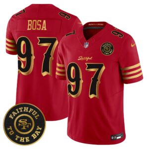 San Francisco 49ers Nick Bosa # 97 SF "Rivalries" Vapor Limited Jersey - Faithful To The Bay Patch - All Stitched