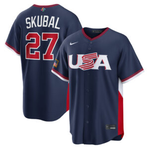 Tarik Skubal #27 USA Baseball 2026 World Baseball Classic Road Stadium Jersey - Navy