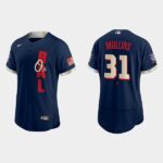 Men's Baltimore Orioles #31 Cedric Mullins Navy 2021 All-Star Game Jersey