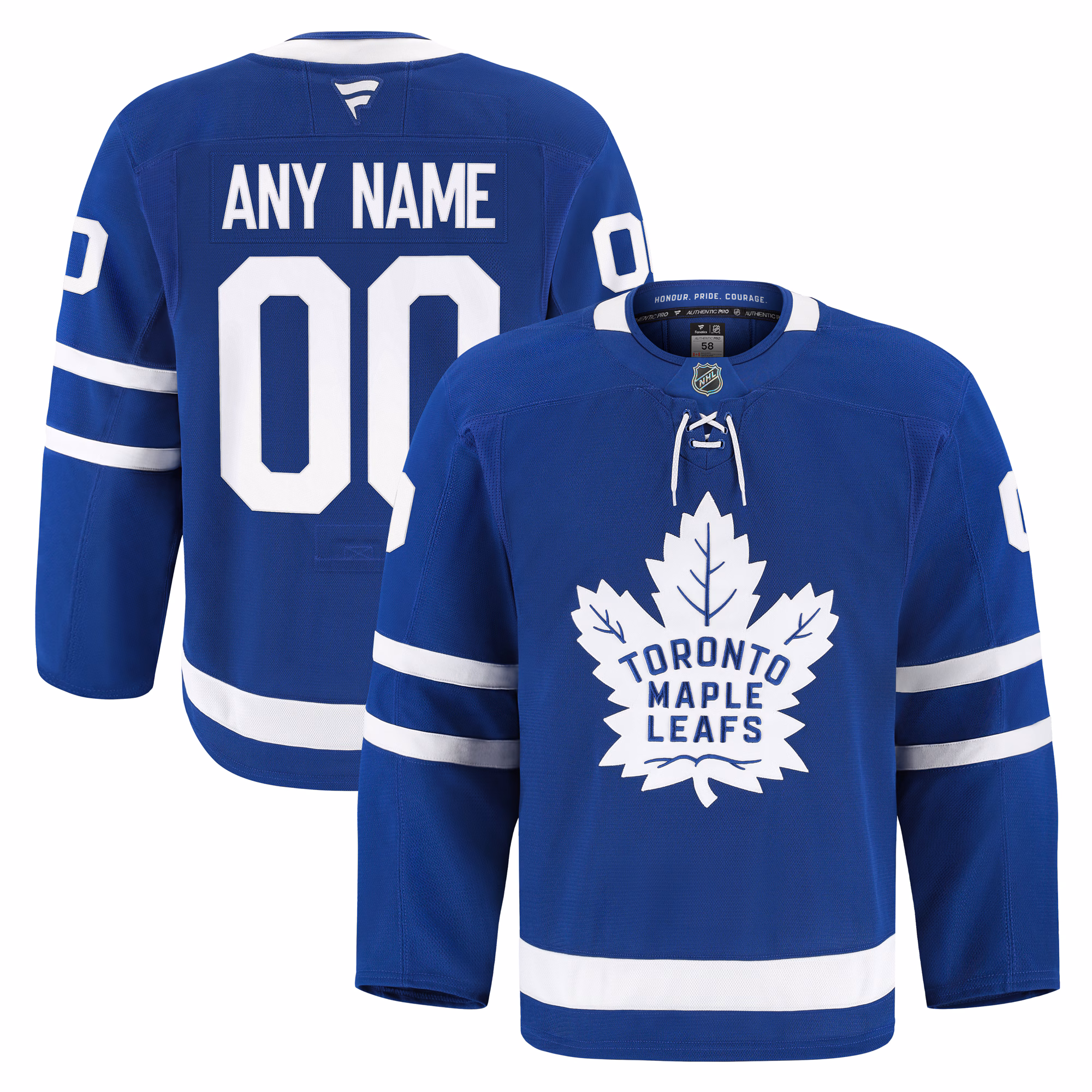 Toronto Maple Leafs Fanatics Blue Home Authentic Pro Custom #00 Jersey
