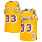 Kareem Abdul-Jabbar Los Angeles Lakers Mitchell & Ness Youth 1984-85 Hardwood Classics Swingman Jersey - Gold