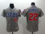 Men's Chicago Cubs #22 Jason Heyward Grey Flex Base Stitched Jersey
