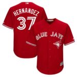 Men's Toronto Blue Jays #37 Teoscar Hernandez Red Jersey