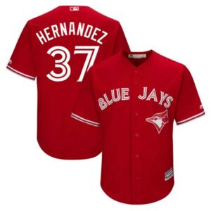 Men's Toronto Blue Jays #37 Teoscar Hernandez Red Jersey