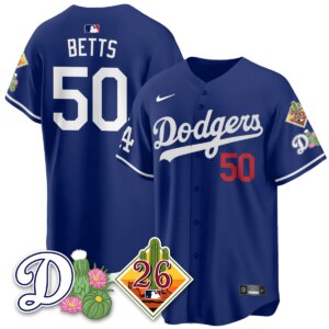 Mookie Betts #50 Los Angeles Dodgers Spring Training Vapor Limited Jersey - All Stitched