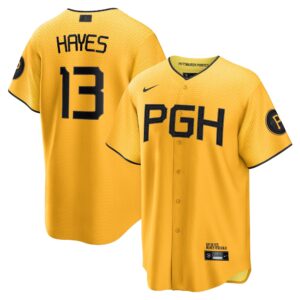 Men's Pittsburgh Pirates Ke'Bryan Hayes  Gold City Connect Replica Player Jersey