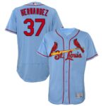 Men's St. Louis Cardinals #37 Keith Hernandez Light Blue Flexbase Collection Stitched Jersey