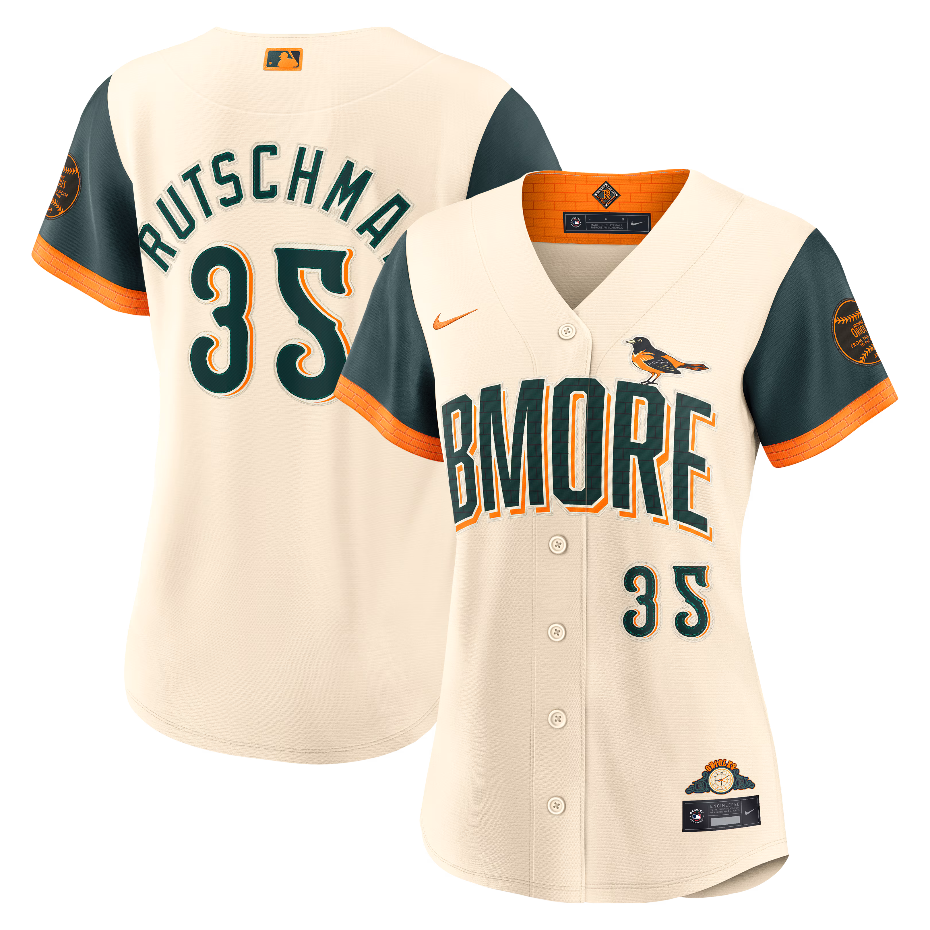 Women's Baltimore Orioles Adley Rutschman #35 Cream 2026 City Connect Stadium Jersey