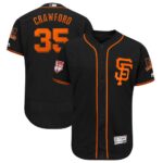 Men's San Francisco Giants #35 Brandon Crawford Majestic Black 2019 Spring Training Flex Base Player Jersey