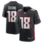 Atlanta Falcons Kirk Cousins #18 Black Game Player Jersey