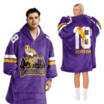 Adult 18 Minnesota Football Unisex Blanket Hoodie