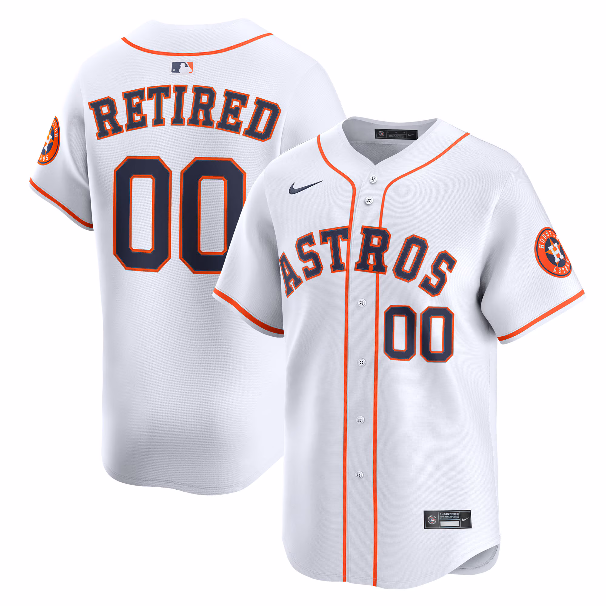 Houston Astros White Home Limited Pick-A-Player Retired Roster Jersey