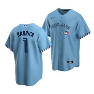Men's Toronto Blue Jays #1 Brandon Barrier 2022 Draft Jersey Blue Alternate