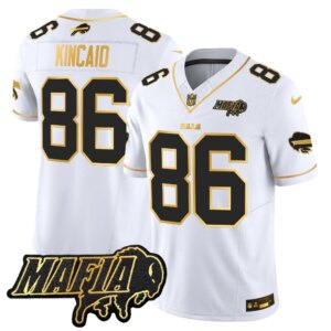Dalton Kincaid #86 Buffalo Bills BUF 2024 Bills Mafia Patch Gold Vapor Limited Jersey - All Stitched