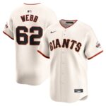 Men's San Francisco Giants #62 Logan Webb  Cream Home Limited Player Jersey