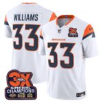 Javonte Williams Denver Broncos-Time Champions Patch Vapor Limited Jersey - All Stitched
