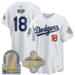 MVP #18 Los Angeles Dodgers 9x Champs Gold Collection Stadium Vapor Limited Jersey - All White