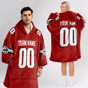 Adult Custom Blanket Hoodie Indiana Inspired Color