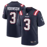 James Robinson New England Patriots  Game Player Jersey - Navy