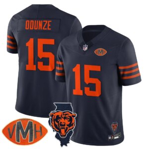 Rome Odunze #15 Chicago Bears CHI Honor Virginia Halas McCaskey Jersey - All Stitched