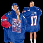 Adult Buffalo Football Unisex Blanket Hoodie
