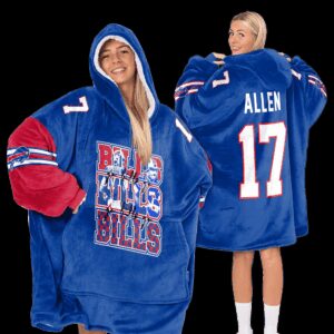 Adult Buffalo Football Unisex Blanket Hoodie
