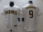 Men's San Diego Padres #9 Cronenworth White Stripe Elite  Jersey