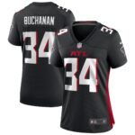 Women's Atlanta Falcons Ray Buchanan #34 Black Game Retired Player Jersey